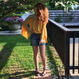 Calvin Kline skirt Yellow Charlotte Russe shirt